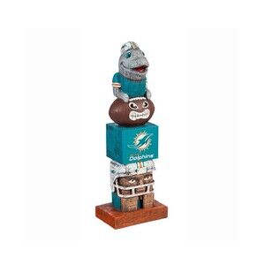 Vintage Miami Dolphins NFL Tiki Totem Pole 16" Evergreen Enterprises New In Box